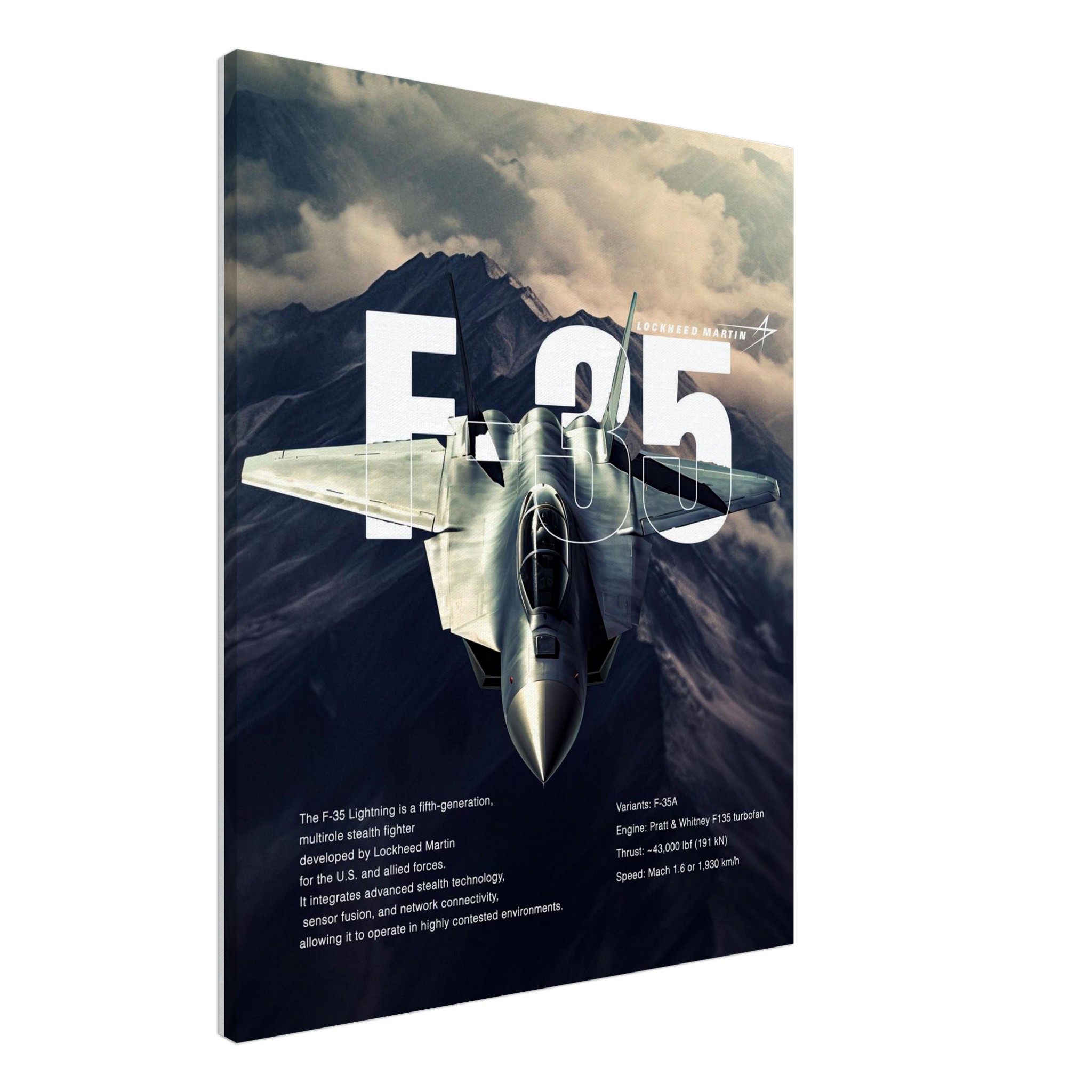 Lockheed Martin F35 Lightning Canvas Print – Stunning Wall Art, Multiple Sizes Available